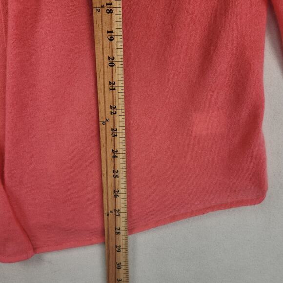 Incashmere 100% Cashmere 3/4 Sleeve Open Front Cardigan Women’s SZ LG Pink EUC - Picture 8 of 13